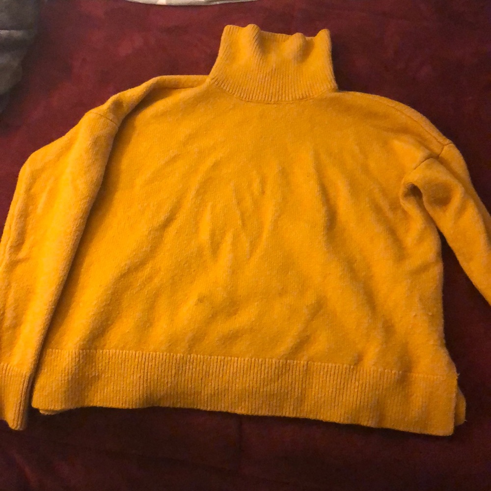 Cute Yellow Turtleneck Sweater